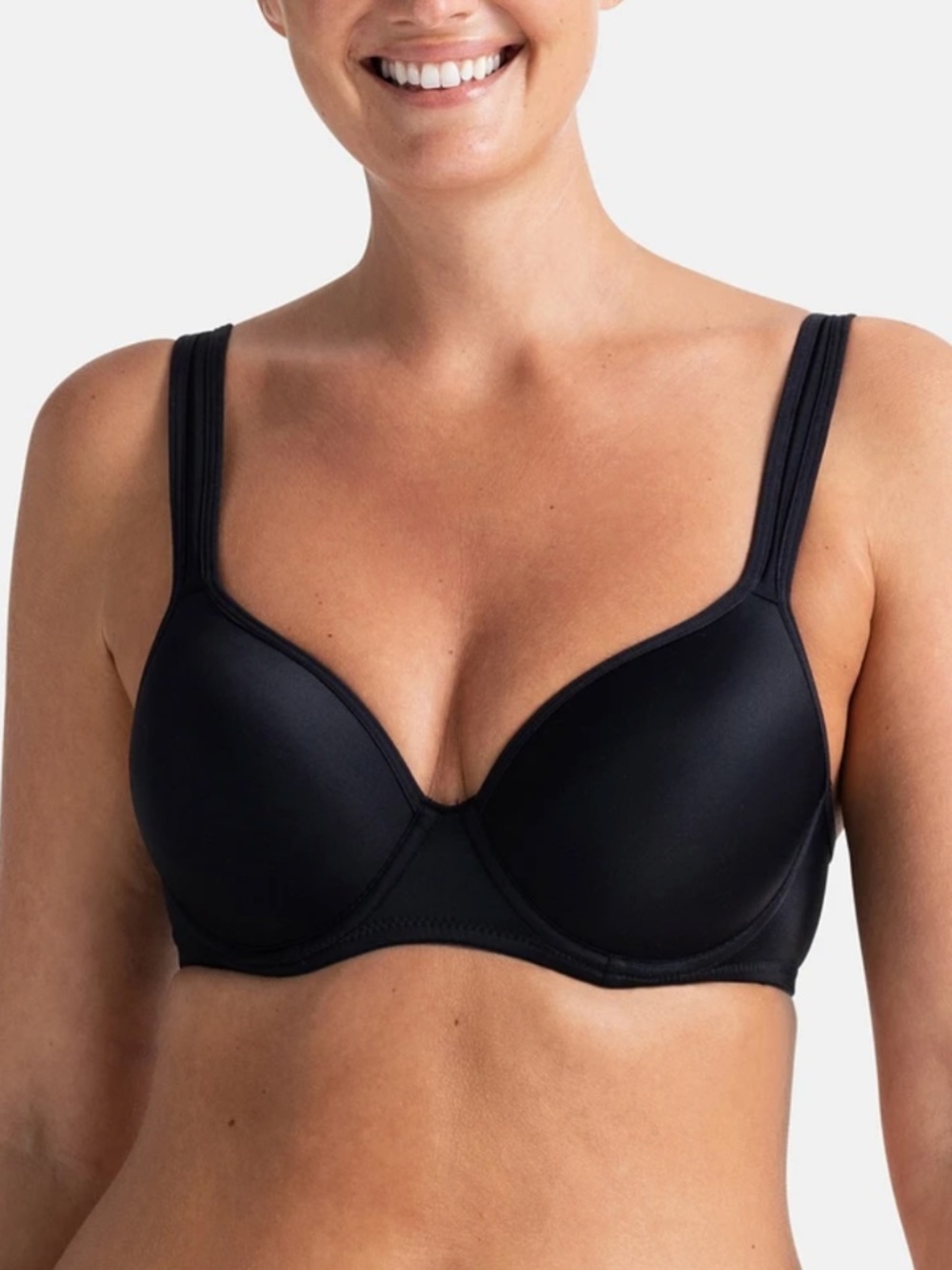 Dorina Women's Rachel All Micro Fabric Lightly Padded Demi Bra– Black NWT